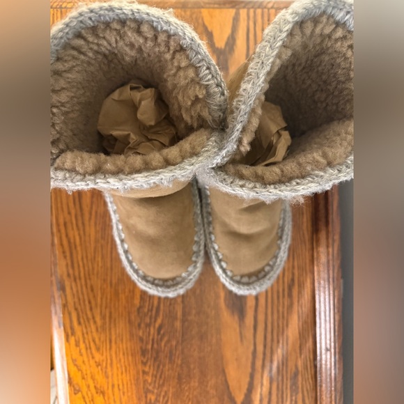 Cozy Boho Mou Eskimo 24 Stitch Detailed Sheepskin Boots Size IT38 - Picture 7 of 10